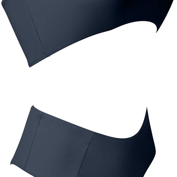 2 Piece Bandeau Bikini Off Shoulder High Cut Suit - Picture 3 of 7